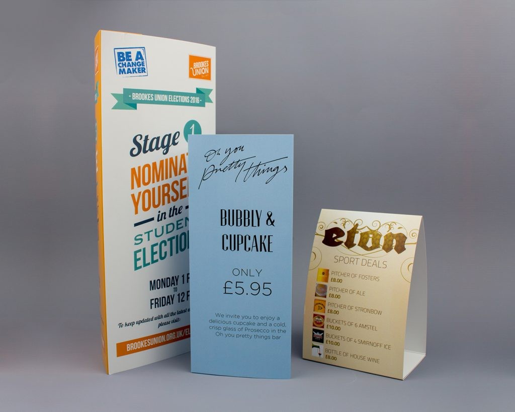 Table Tents Printing Warrington